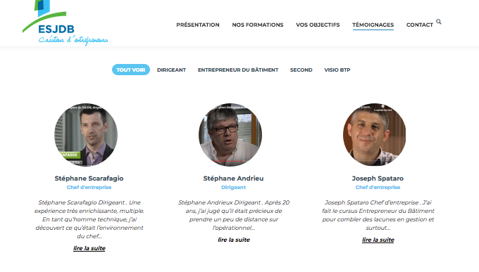 Témoignages de dirigeants, managers du BTP qui ont suivi leur formation ...