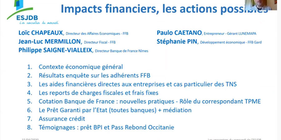 Rencontres du mercredi ESJDB - 15 avril